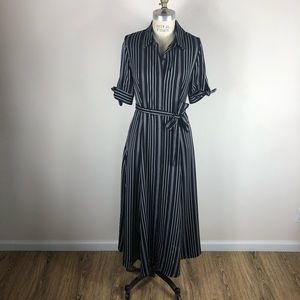 Calvin Klein | Black White Striped Swing Dress